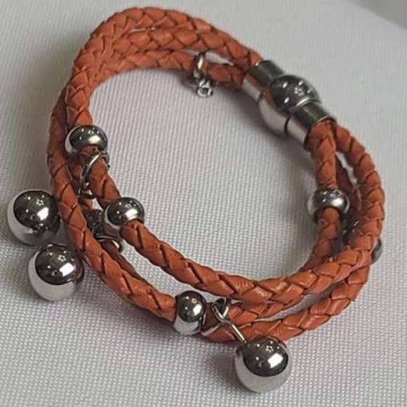 ASPCA Genuine Leather Orange Braided Bracelet  Show your support in style! - Picture 4 of 7